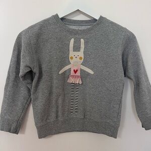 Hand Made Gray Kids Bunny Sweatshirt